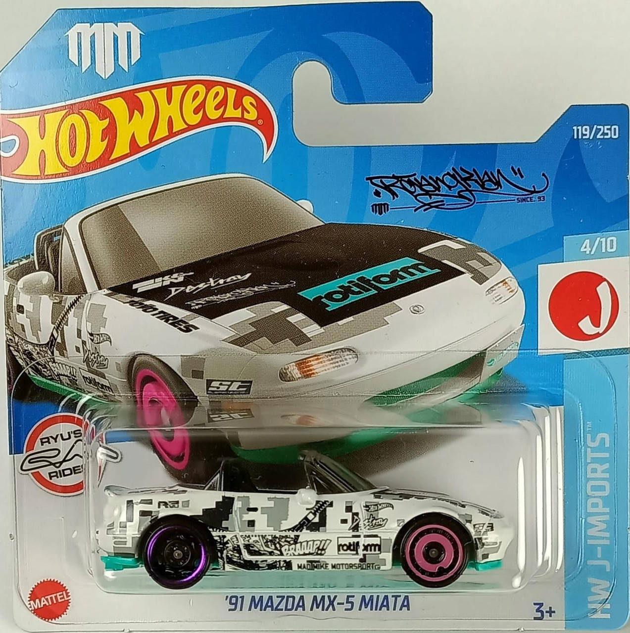 Машинка Хот Вилс 1:64 91 Mazda MX-5 Miata коллекция HW J-Imports Hot Wheels Mattel HCV77
Машинка Хот Вилс 1:64 91 Mazda MX-5 Miata коллекция HW J-Imports Hot Wheels Mattel HCV77