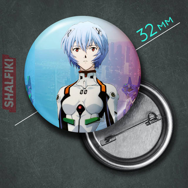 "Рей Аянами (Евангелион / Evangelion)" значок круглый на булавке Ø32 мм 
"Рей Аянами (Евангелион / Evangelion)" значок круглый на булавке Ø32 мм