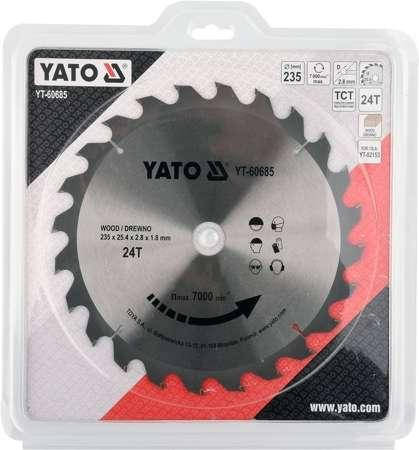 Диск пиляльний победітовий по дереву YATO: 235x25.4x2.8x1.8 мм, 24 зубці, R.P.M до 7000 1/хв YT-60685
Диск пиляльний победітовий по дереву YATO: 235x25.4x2.8x1.8 мм, 24 зубці, R.P.M до 7000 1/хв YT-60685