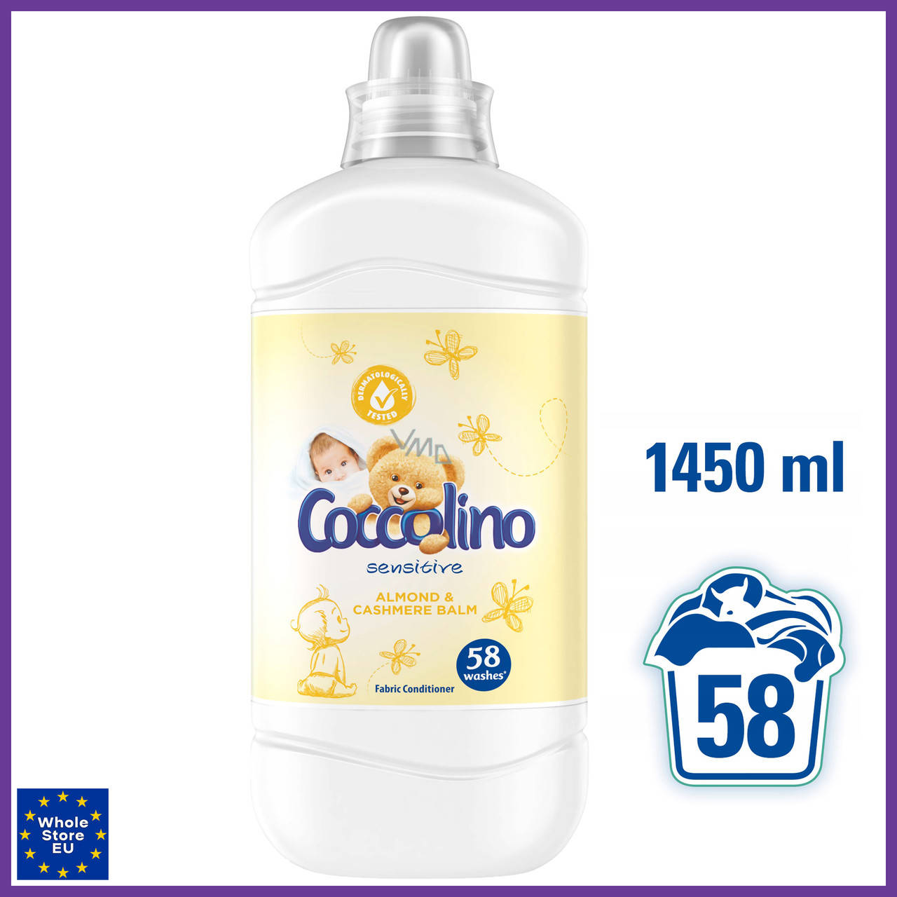 Кондиционер ополаскиватель смягчитель антистатик Coccolino Sensitive Миндаль и Кашемир 58 стирок 1450ml
Кондиционер ополаскиватель смягчитель антистатик Coccolino Sensitive Миндаль и Кашемир 58 стирок 1450ml