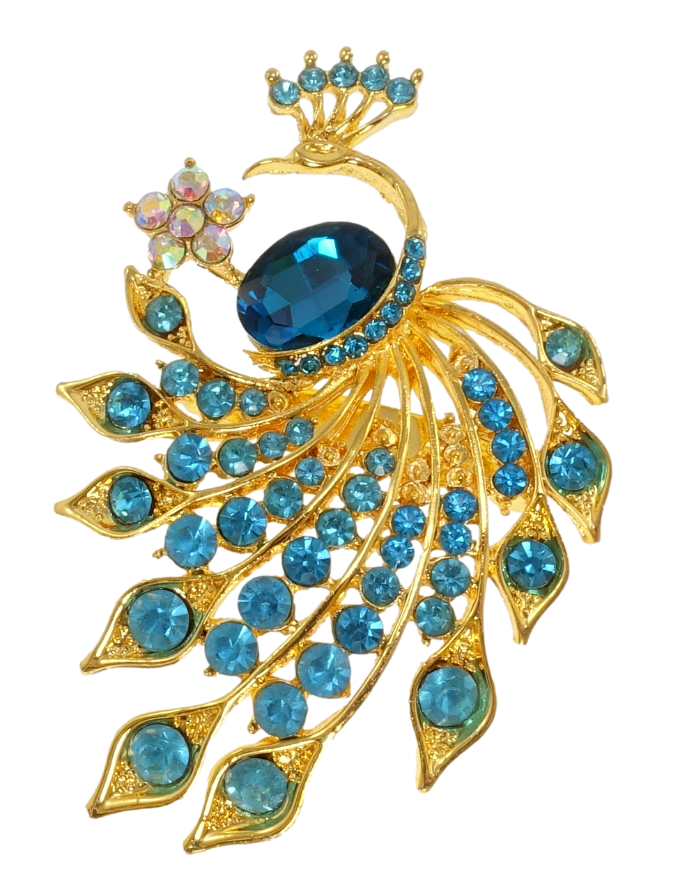 Брошь "Павлин с бирюзовыми стразами"
Брошь "Павлин с бирюзовыми стразами"