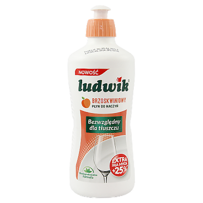 Засіб для миття посуду Людвік персик Ludwik plyn do naczyn brzoskwiniowy 450g 20шт/ящ (Код : 00-00010910)
Засіб для миття посуду Людвік персик Ludwik plyn do naczyn brzoskwiniowy 450g 20шт/ящ (Код : 00-00010910)