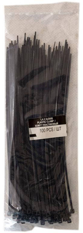 Хомут пластиковый черный 200х2,5 LSA 
Хомут пластиковый черный 200х2,5 LSA