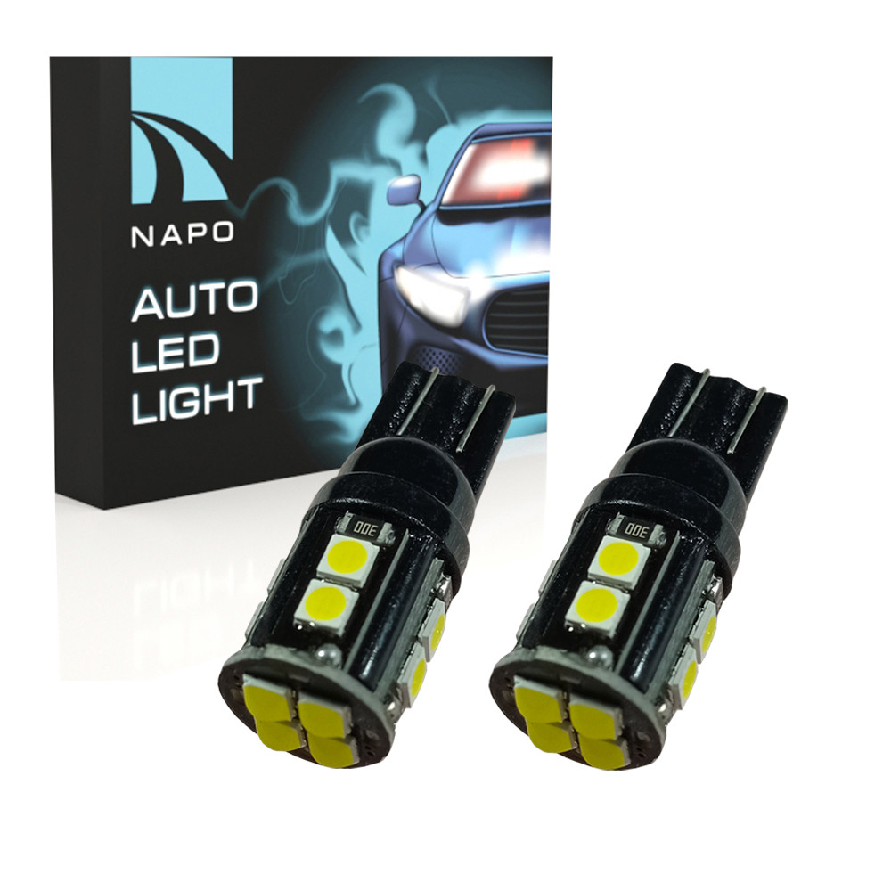 Купить Комплект светодиодных ламп NAPO LED T10 3030 12smd black W5W T10