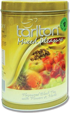 Чай черный листовой Тарлтон Mixed Pleasure с ароматом клубники, саусепа, лепестками роз, лаванды 100 г ж/б
Чай черный листовой Тарлтон Mixed Pleasure с ароматом клубники, саусепа, лепестками роз, лаванды 100 г ж/б