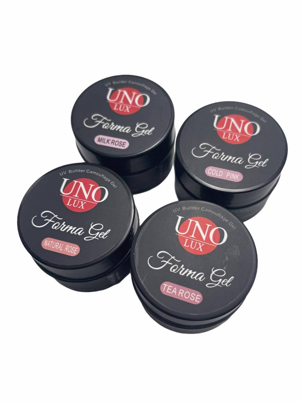 Uno Lux FORMA GEL, Камуфлирующий моделирующий гель для наращивания и укрепления ногтей, 15 ml.
Uno Lux FORMA GEL, Камуфлирующий моделирующий гель для наращивания и укрепления ногтей, 15 ml.