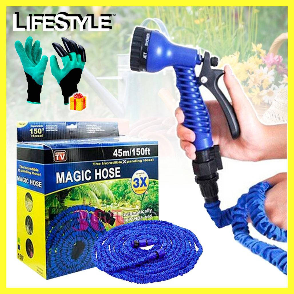 Шланг для полива 30 м + Подарок Садовые перчатки / Magic Hose Шланг поливочный с распылителем
Шланг для полива 30 м + Подарок Садовые перчатки / Magic Hose Шланг поливочный с распылителем