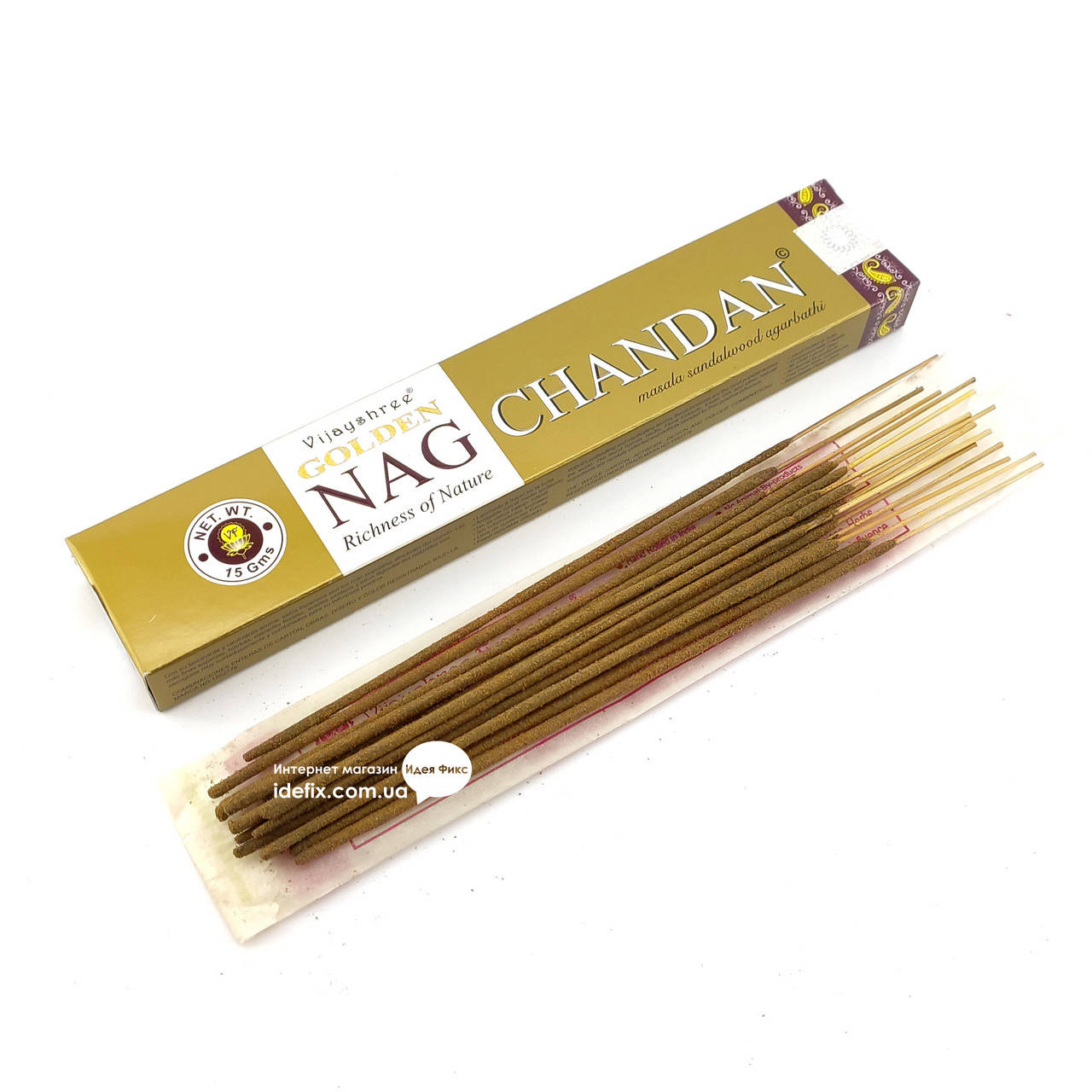 Благовоние Golden Nag Сhandan Vijayshree 15 грамм. Аромапалочки Сандаловое дерево (26563)
Благовоние Golden Nag Сhandan Vijayshree 15 грамм. Аромапалочки Сандаловое дерево (26563)