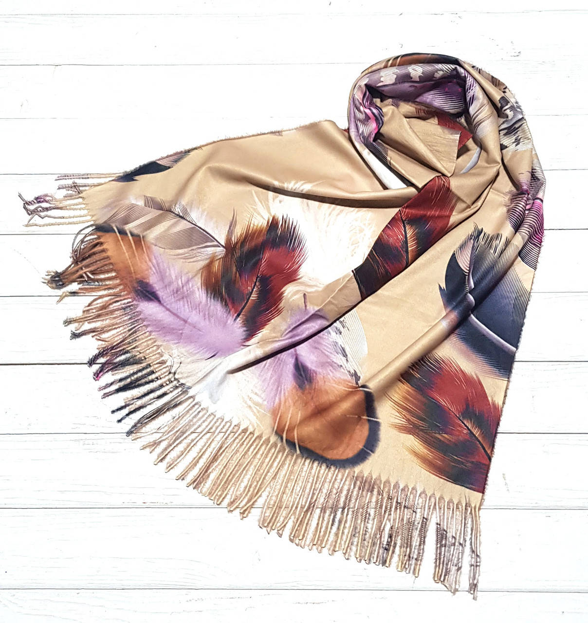 Палантин кашемировый женский стильный Феникс, Бежевый
Палантин кашемировый женский стильный Феникс, Бежевый