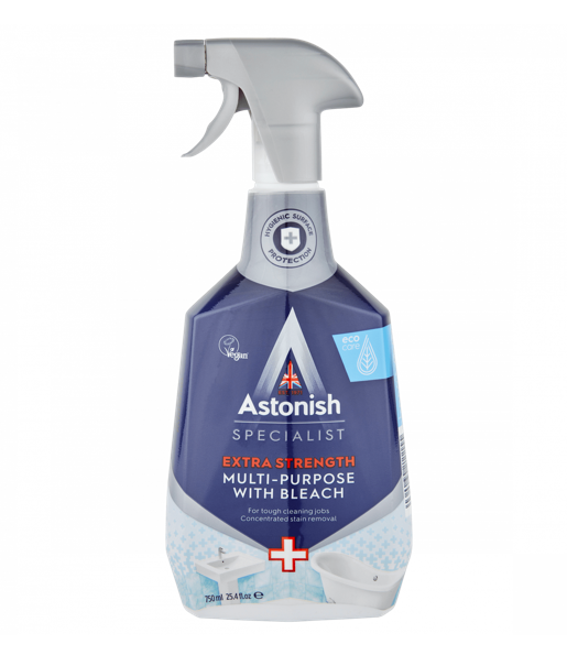 Универсальный очиститель c отбеливающим эффектом Astonish multi Surface with Bleach 750 ml
Универсальный очиститель c отбеливающим эффектом Astonish multi Surface with Bleach 750 ml