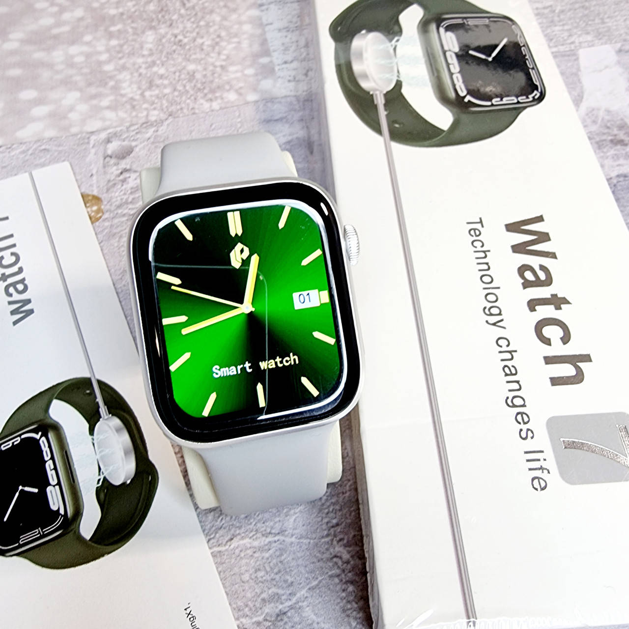 Смарт часы Smart Watch 7 Series Apl Watch М37 Мах 44mm безпроводная зарядка с функцией звонка Серые (Gray)
Смарт часы Smart Watch 7 Series Apl Watch М37 Мах 44mm безпроводная зарядка с функцией звонка Серые (Gray)