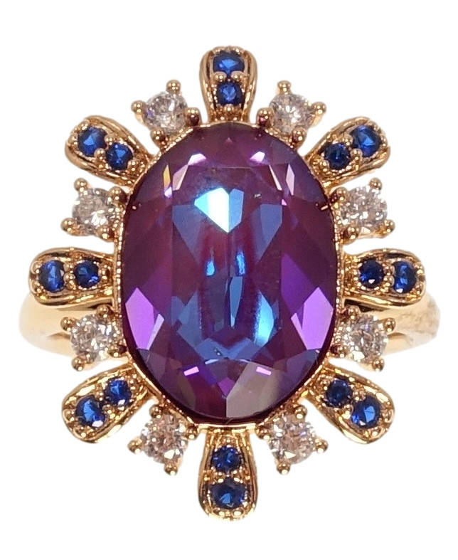 Кольцо Xuping Позолота 18K с кр-ми Swarovski "Кристалл Meridian Blue с лучиками циркония" р.19,19.5
Кольцо Xuping Позолота 18K с кр-ми Swarovski "Кристалл Meridian Blue с лучиками циркония" р.19,19.5