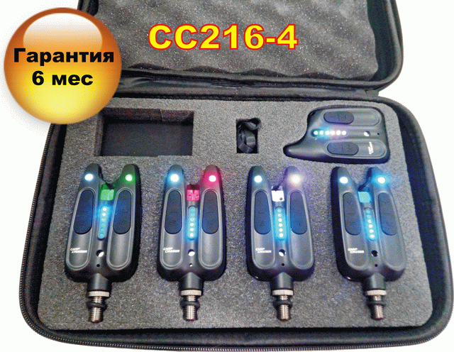 Набор Сигнализаторов Поклевки Carp Cruiser CC216-4 (4+1) с беспроводным радио пейджером
Набор Сигнализаторов Поклевки Carp Cruiser CC216-4 (4+1) с беспроводным радио пейджером