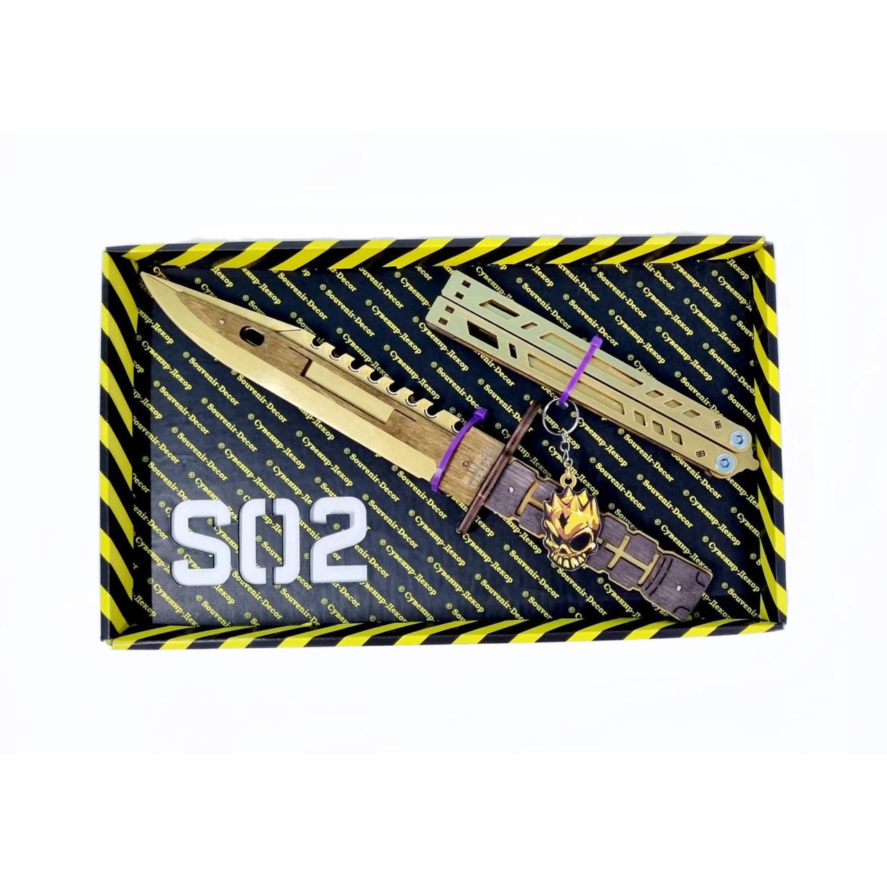 Сувенирный Набор STANDOFF 2 "Нож Бабочка Legasy & Нож M-9 Байонет Gold", игрушечное оружие
Сувенирный Набор STANDOFF 2 "Нож Бабочка Legasy & Нож M-9 Байонет Gold", игрушечное оружие