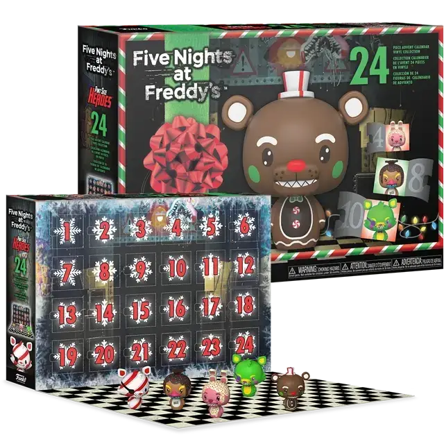 Фанко Адвент Календарь 5 ночей с Фредди, 24 фигурки Funko Pop Advent Calendar Five Nights Оригинал из США
Фанко Адвент Календарь 5 ночей с Фредди, 24 фигурки Funko Pop Advent Calendar Five Nights Оригинал из США