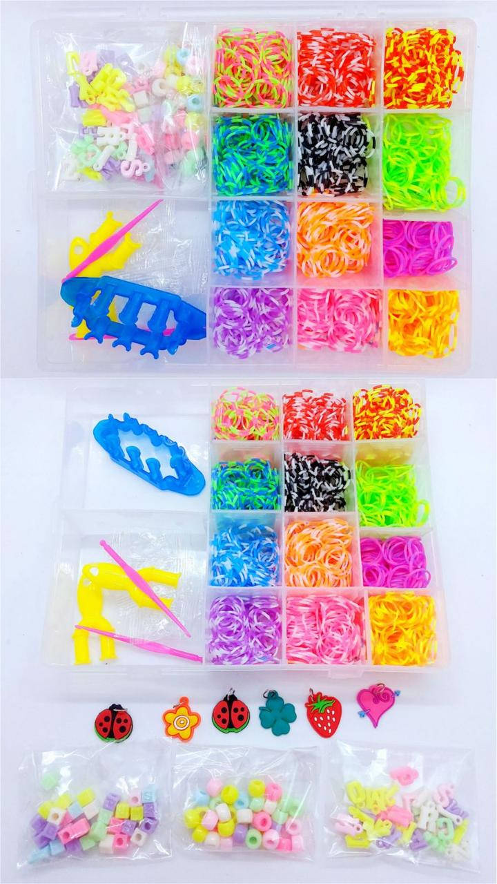 Набор для плетения браслетов из резинок с аксессуарами Fashion loom bands set 12 цветов 1200шт
Набор для плетения браслетов из резинок с аксессуарами Fashion loom bands set 12 цветов 1200шт