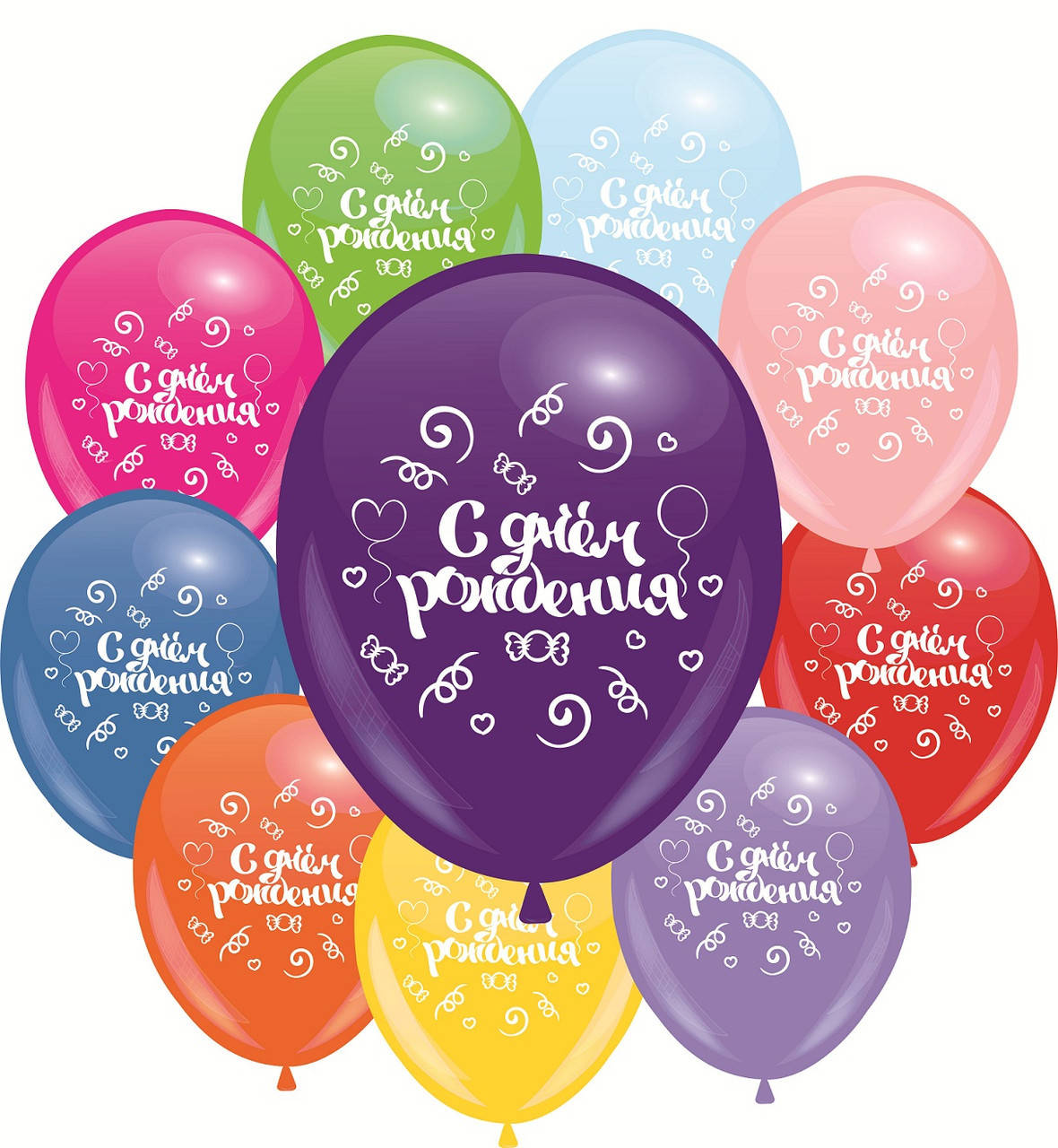 Кулі 12" Асорті з мал. "С Днем Рождения", 2 стор, Разные цвета
Кулі 12" Асорті з мал. "С Днем Рождения", 2 стор, Разные цвета