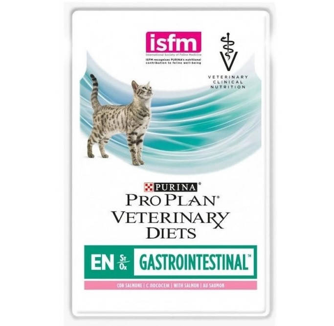 Purina Pro Plan Veterinary Diets EN Gastrointestinal Кусочки в подливке с лососем для кошек, 85 г
Purina Pro Plan Veterinary Diets EN Gastrointestinal Кусочки в подливке с лососем для кошек, 85 г