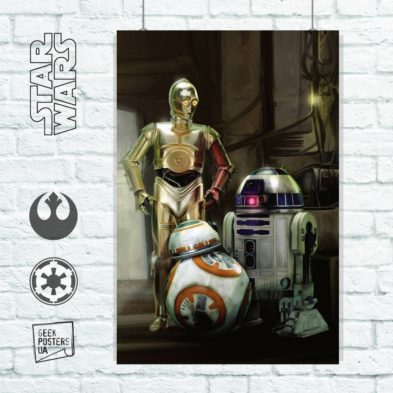 Постер Дроиды C3-PO, R2-D2 и BB-8, Звёздные Войны, Star Wars. Размер 60x85см (A1). Матовая бумага
Постер Дроиды C3-PO, R2-D2 и BB-8, Звёздные Войны, Star Wars. Размер 60x85см (A1). Матовая бумага