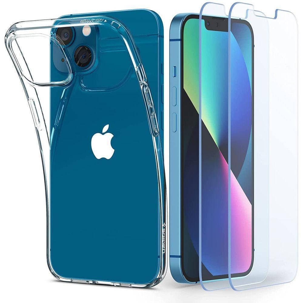 Чехол (+защ.стёкла) Spigen Crystal Pack для iPhone 13 Crystal Clear (ACS03638), Прозрачный
Чехол (+защ.стёкла) Spigen Crystal Pack для iPhone 13 Crystal Clear (ACS03638), Прозрачный