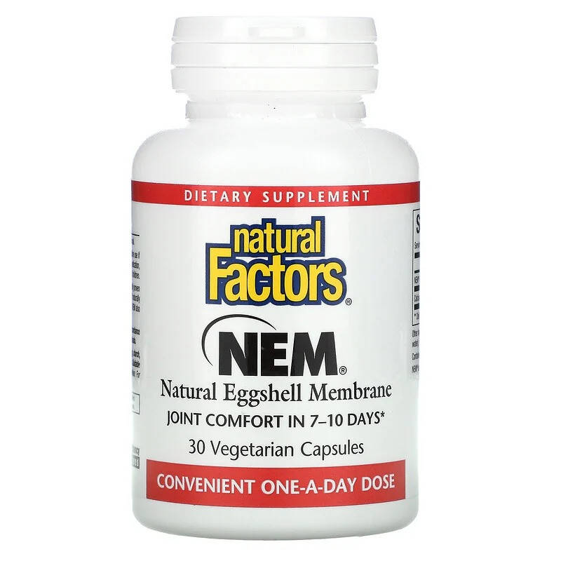 Мембрана яичной скорлупы Natural Factors, NEM "Natural Eggshell Membrane" с кальцием (30 капсул)
Мембрана яичной скорлупы Natural Factors, NEM "Natural Eggshell Membrane" с кальцием (30 капсул)