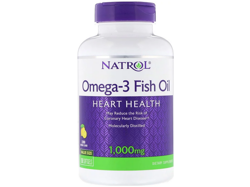 Рыбий жир омега-3, натуральный лимонный вкус, 1000 мг, Omega-3 Fish Oil, Natrol, 150 капсул
Рыбий жир омега-3, натуральный лимонный вкус, 1000 мг, Omega-3 Fish Oil, Natrol, 150 капсул