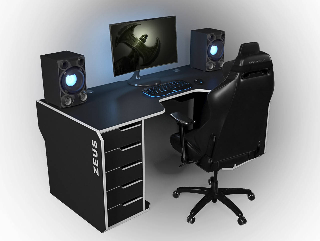 Геймерский игровой компьютерный прямой эргономичный стол ZEUS™ / ЗЕУС™ Viking II / Викинг 2, Черный
Геймерский игровой компьютерный прямой эргономичный стол ZEUS™ / ЗЕУС™ Viking II / Викинг 2, Черный