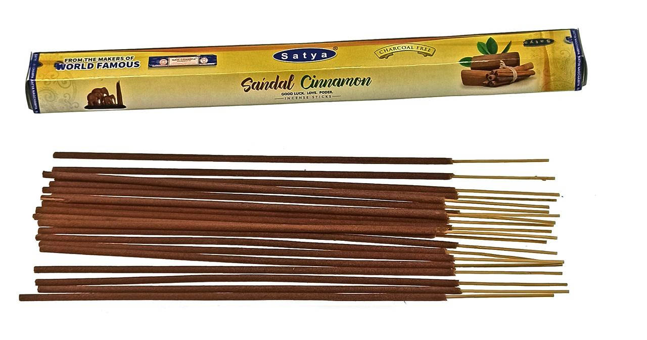 Благовония натуральные Sandal Cinnamon (Сандал с Корицей) Satya Индия шестигранник без угля
Благовония натуральные Sandal Cinnamon (Сандал с Корицей) Satya Индия шестигранник без угля