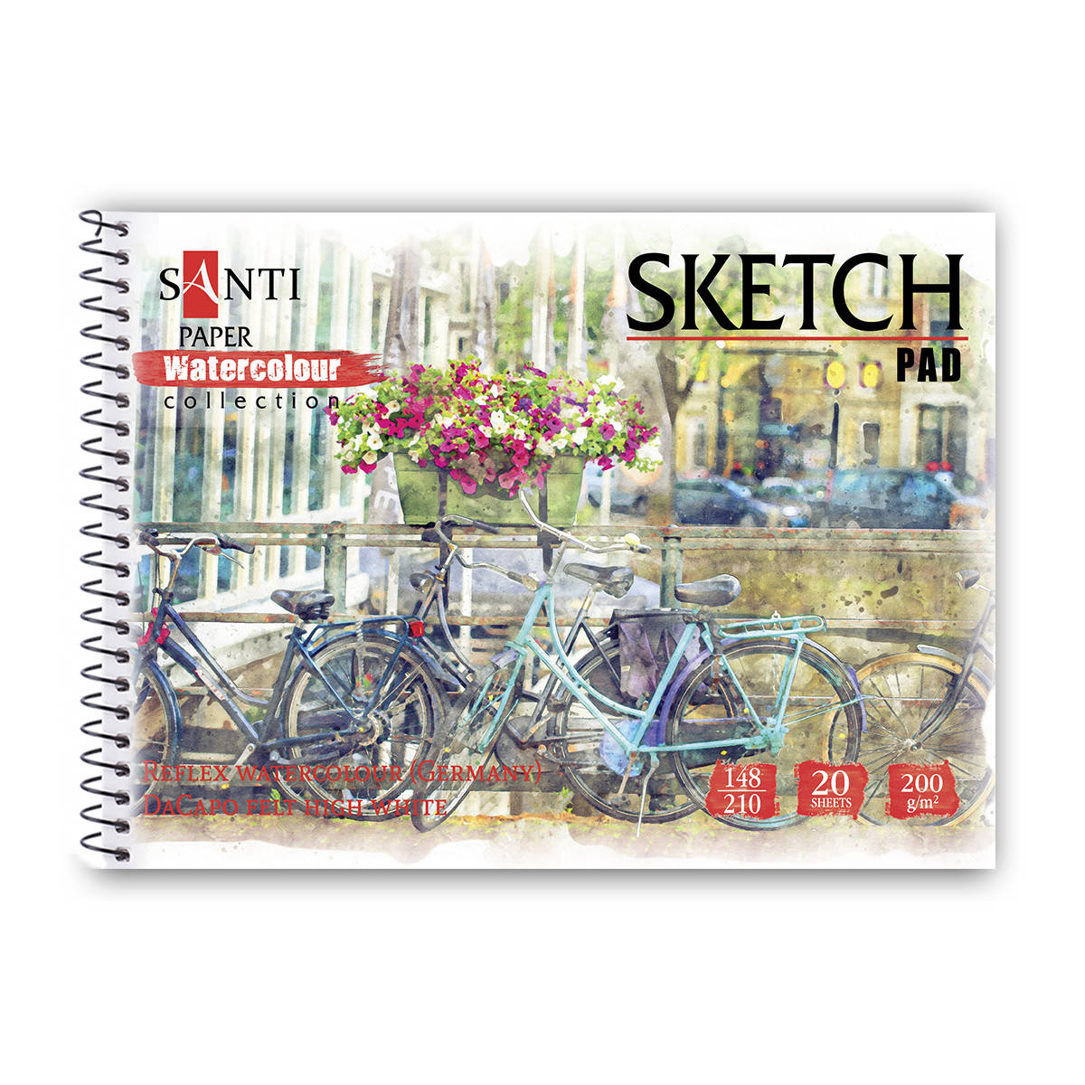 Альбом для акварели SANTI City А5 Paper Watercolour Collection 20 л 200 г/м2 (130506), Белый
Альбом для акварели SANTI City А5 Paper Watercolour Collection 20 л 200 г/м2 (130506), Белый