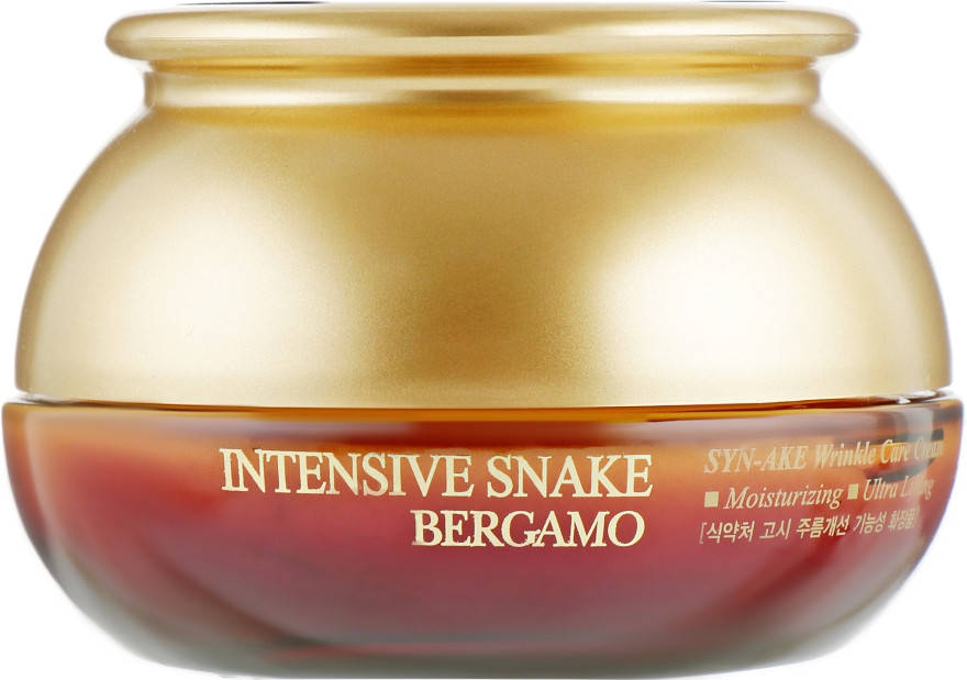 Омолаживающий крем со змеиным ядом BERGAMO Intensive Snake SYN-AKE Wrinkle Care Cream 50 мл.
Омолаживающий крем со змеиным ядом BERGAMO Intensive Snake SYN-AKE Wrinkle Care Cream 50 мл.