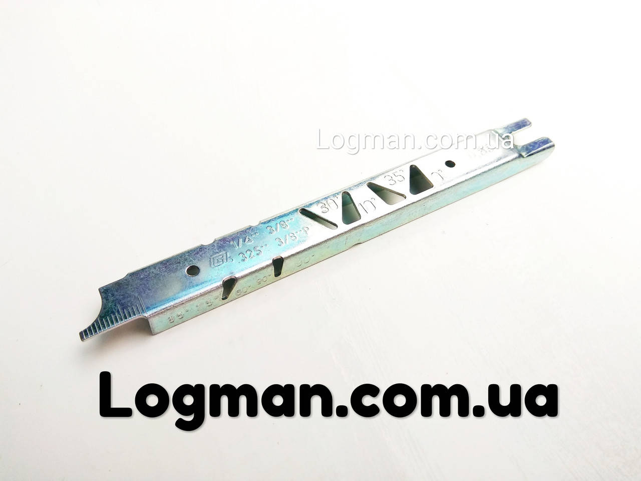 Шаблон для контроля угла заточки цепей 1/4", 3/8"P, .325", 3/8" Калибр ограничителям реза зуба
Шаблон для контроля угла заточки цепей 1/4", 3/8"P, .325", 3/8" Калибр ограничителям реза зуба