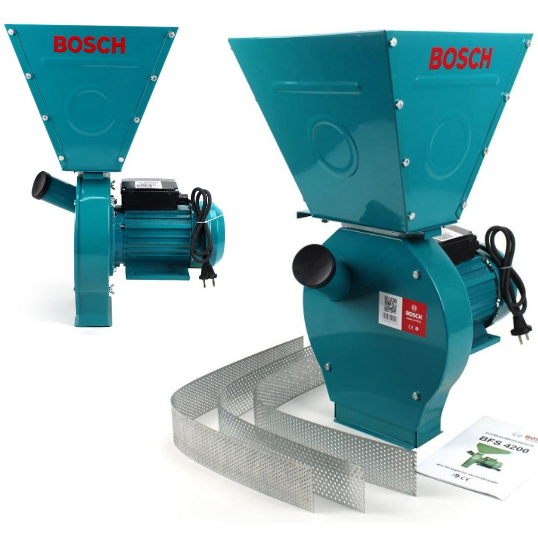 Зернодробилка Bosch BFS 4200 (4.2 кВт, 300 кг/год). Кормоподрібнювач для зерна та качанів кукурудзи
Зернодробилка Bosch BFS 4200 (4.2 кВт, 300 кг/год). Кормоподрібнювач для зерна та качанів кукурудзи