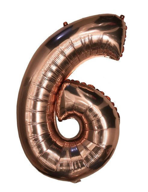 Воздушные Цифры Фольгированные, Розовое Золото (75 см.) - для надувания воздухом 6 
Воздушные Цифры Фольгированные, Розовое Золото (75 см.) - для надувания воздухом 6