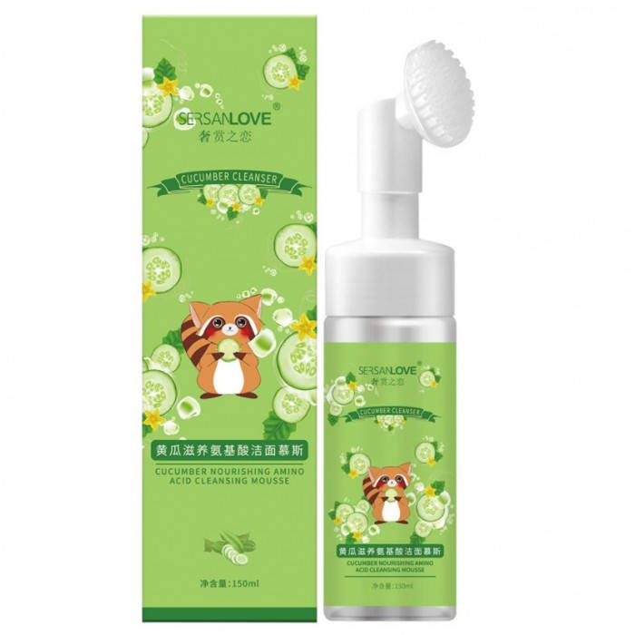 Пенка-мусс с щеточкой для умывания Sersanlove Cucumber Nourishing Amino Acid Cleansing Mousse с экстрактом
Пенка-мусс с щеточкой для умывания Sersanlove Cucumber Nourishing Amino Acid Cleansing Mousse с экстрактом