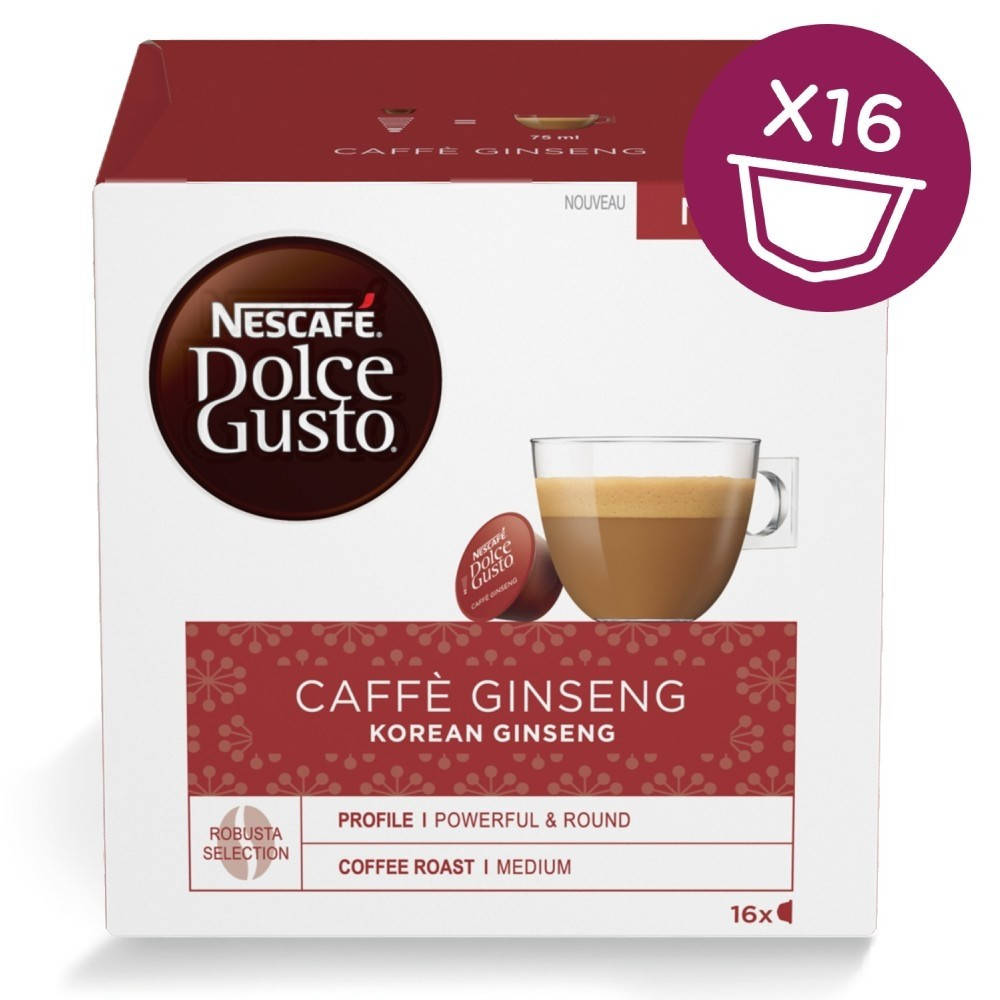 Dolce Gusto CAFFÈ GINSENG - Кофе с молоком в капсулах Дольче Густо Жень Шень 16 порций
Dolce Gusto CAFFÈ GINSENG - Кофе с молоком в капсулах Дольче Густо Жень Шень 16 порций
