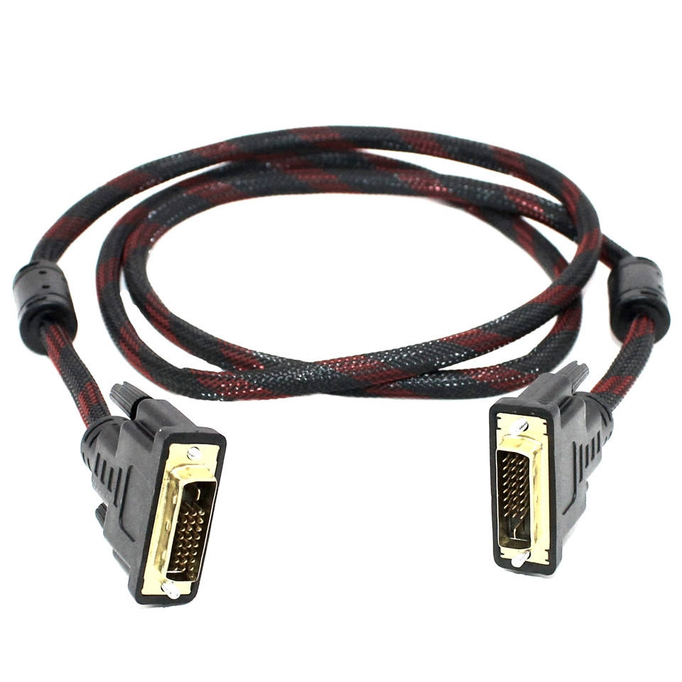 Кабель DVI D-DVI D 1.5м Dual Link 24+1 pin Мультимедийный шнур для монитора с ферритовым фильтром, Красный
Кабель DVI D-DVI D 1.5м Dual Link 24+1 pin Мультимедийный шнур для монитора с ферритовым фильтром, Красный