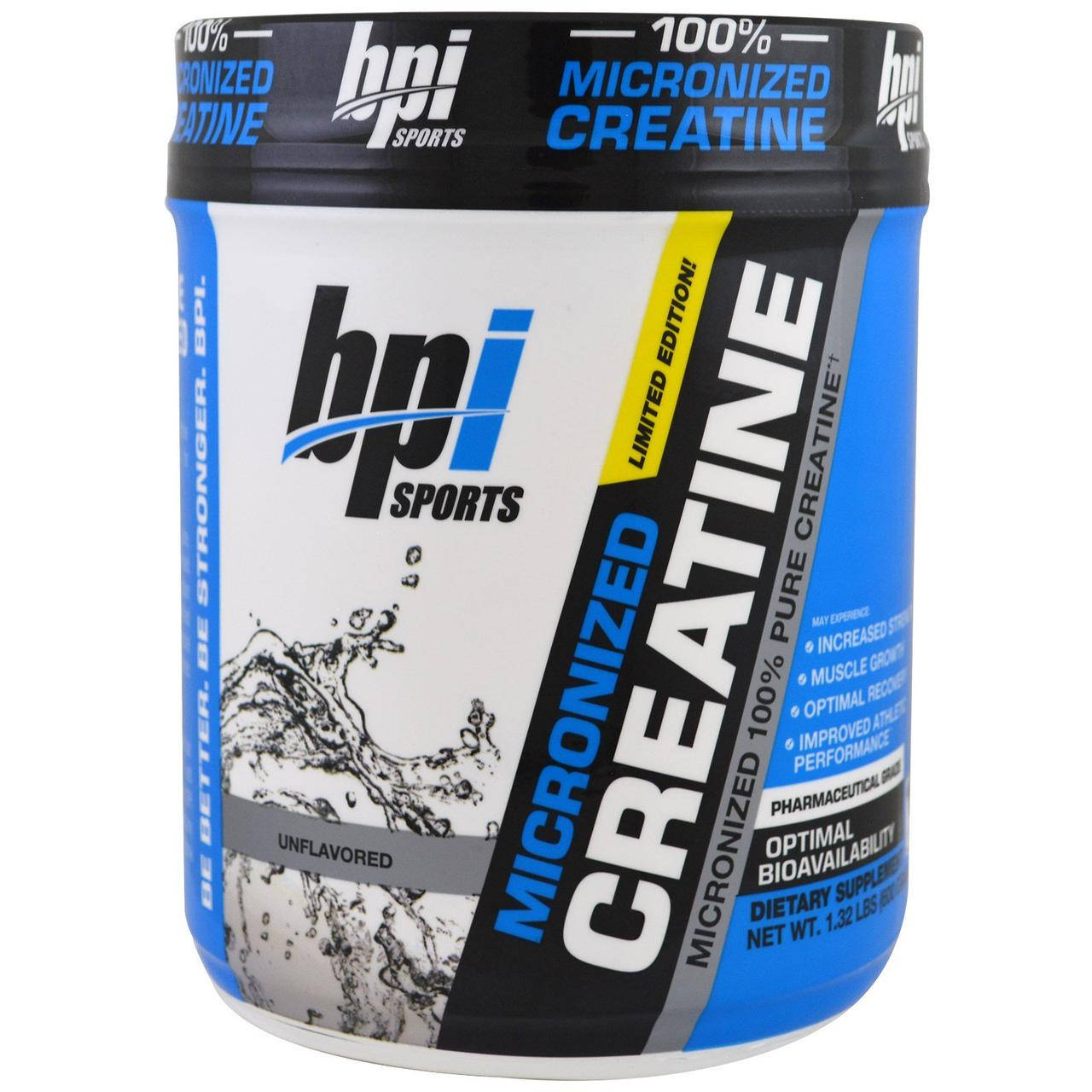 BPI Sports, Микронизированный креатин, ограниченное издание, без вкуса, 1,32 фунта (600 г)
BPI Sports, Микронизированный креатин, ограниченное издание, без вкуса, 1,32 фунта (600 г)