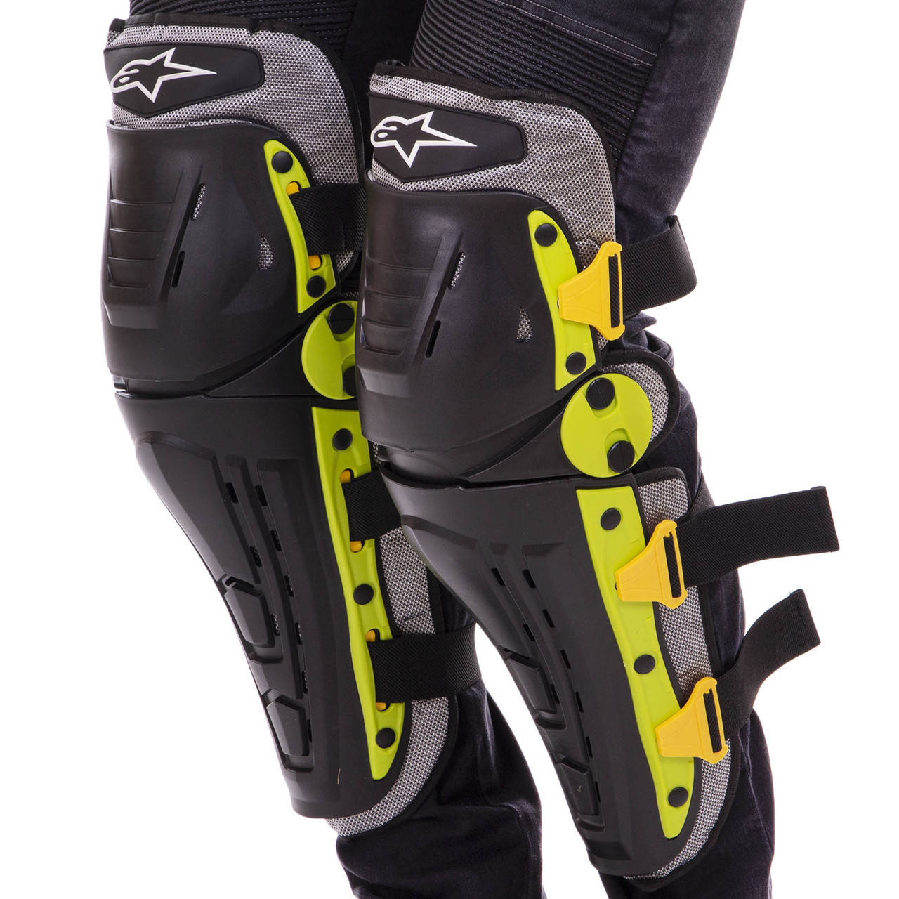 Мотозащита коленей голени 2 шт наколенники шарнирные Alpinestars Черный-салатовый Пластик (MS-4821)
Мотозащита коленей голени 2 шт наколенники шарнирные Alpinestars Черный-салатовый Пластик (MS-4821)