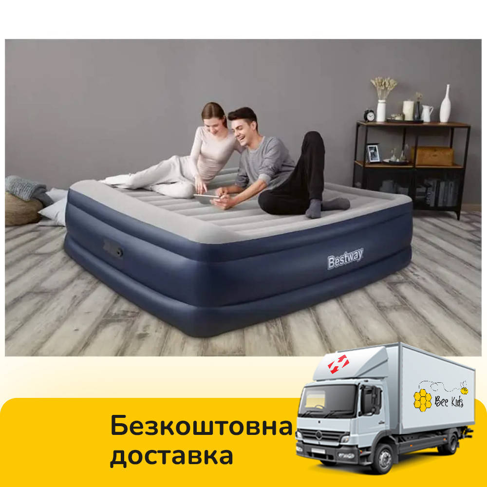 Надувная двухспальная кровать Bestway 67692 (203-193-56) со встроенным электрическим насосом, велюровый матрас, Синий
Надувная двухспальная кровать Bestway 67692 (203-193-56) со встроенным электрическим насосом, велюровый матрас, Синий