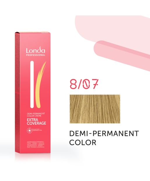 Краска для волос LONDA EXTRA COVERAGE 100% покрытие седых волос 8/07 cветлый блонд натурально-коричневый
Краска для волос LONDA EXTRA COVERAGE 100% покрытие седых волос 8/07 cветлый блонд натурально-коричневый