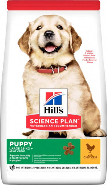 Сухой корм для щенков крупных пород Hill's Science Plan Puppy Large Breed с курицей (14.5 кг)
Сухой корм для щенков крупных пород Hill's Science Plan Puppy Large Breed с курицей (14.5 кг)