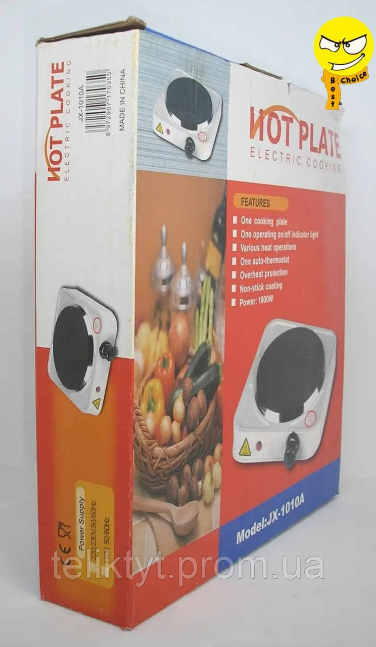 Электроплита Hot Plate JX 1010A на 1 конфорку настольная плита блин настольная белая ID