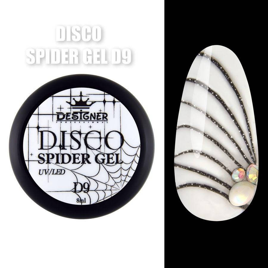 Светоотражающая паутинка Disco Spider Gel Designer Professional (Дизайнер Профессионал)для дизайна ногтей,8мл. Чёрный D9
Светоотражающая паутинка Disco Spider Gel Designer Professional (Дизайнер Профессионал)для дизайна ногтей,8мл. Чёрный D9