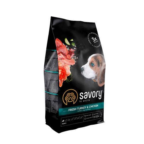 Корм для собак Savory Dog Puppy rich FreshTurkey & Chicken щенки мелких пород индейка и курица
Корм для собак Savory Dog Puppy rich FreshTurkey & Chicken щенки мелких пород индейка и курица