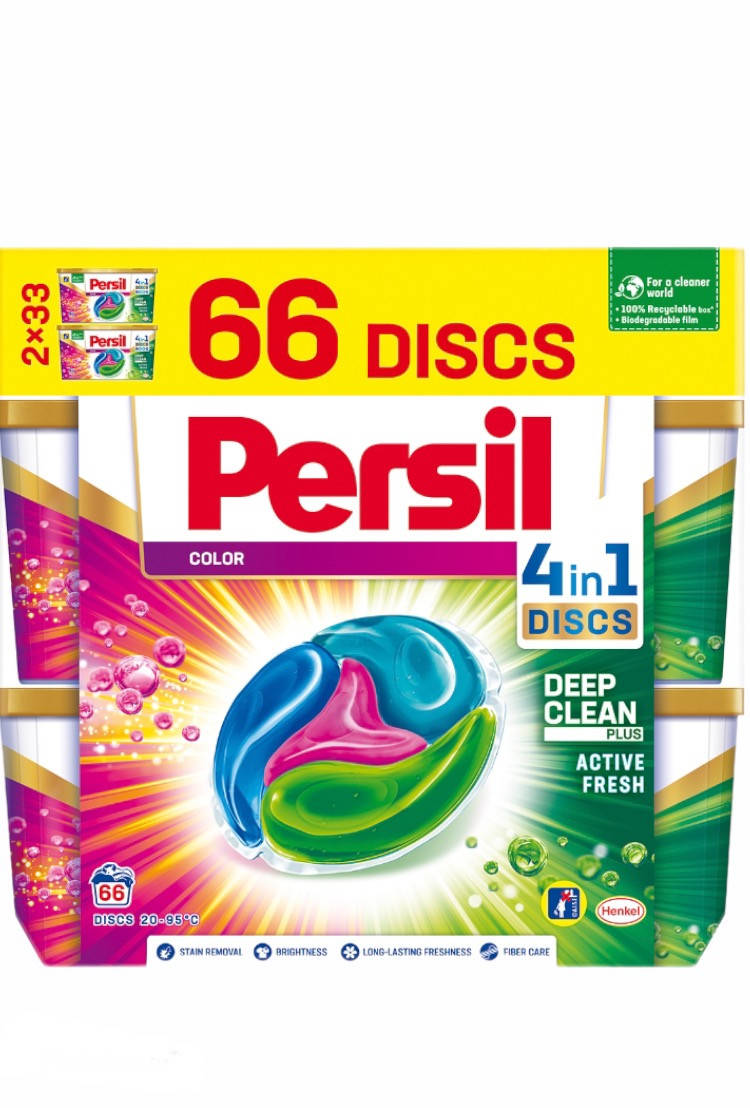 Капсулы-диски 4х компонентные Persil Color, 66шт. 
Капсулы-диски 4х компонентные Persil Color, 66шт.