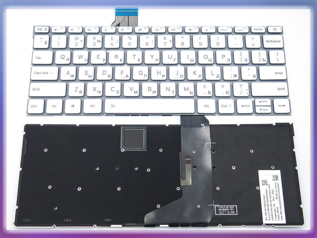 Клавиатура для Xiaomi MI Air 12.5" (RU Silver с подсветкой) (6037B0127601, MK10000005661, 9Z.ND6BV.001), Серый
Клавиатура для Xiaomi MI Air 12.5" (RU Silver с подсветкой) (6037B0127601, MK10000005661, 9Z.ND6BV.001), Серый