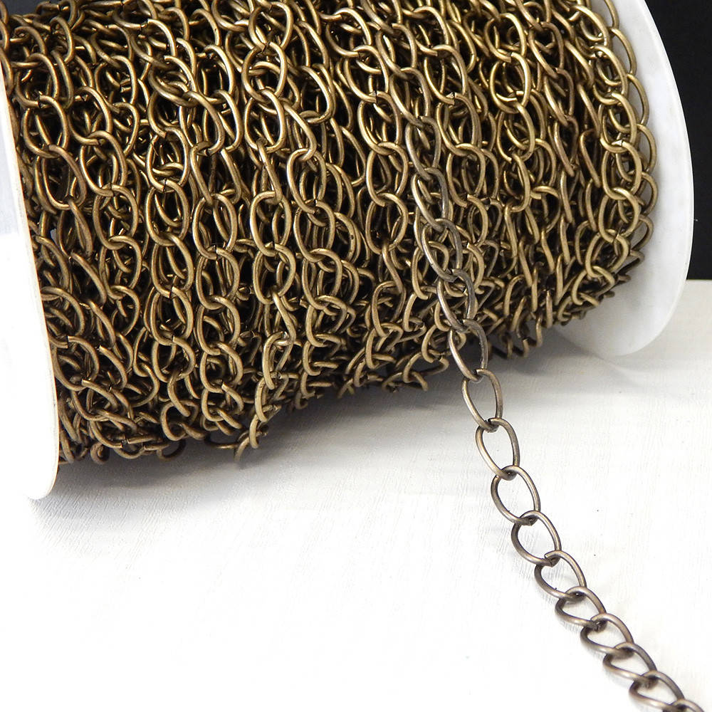 Цепочка сумочная, звено 8 мм, цвет античная бронза
Цепочка сумочная, звено 8 мм, цвет античная бронза