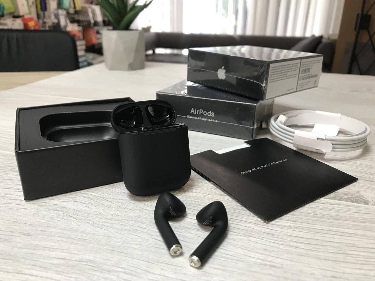 Беспроводные Наушники AirPods 2 с беспроводной зарядкой Наушники аирподс Люкс качество 1:1 Чёрные матовые, Черный
Беспроводные Наушники AirPods 2 с беспроводной зарядкой Наушники аирподс Люкс качество 1:1 Чёрные матовые, Черный