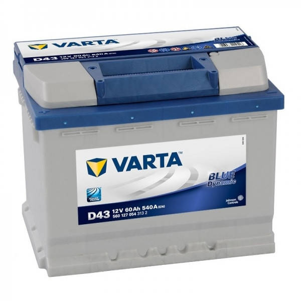 Аккумулятор автомобильный Varta 6СТ-60 BLUE dynamic (D43)
Аккумулятор автомобильный Varta 6СТ-60 BLUE dynamic (D43)