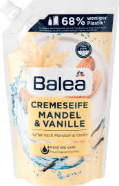 Balea Creme Seife Mandel & Vanille Жидкое крем-мыло для рук "Миндаль+ваниль" 500 мл Запаска
Balea Creme Seife Mandel & Vanille Жидкое крем-мыло для рук "Миндаль+ваниль" 500 мл Запаска